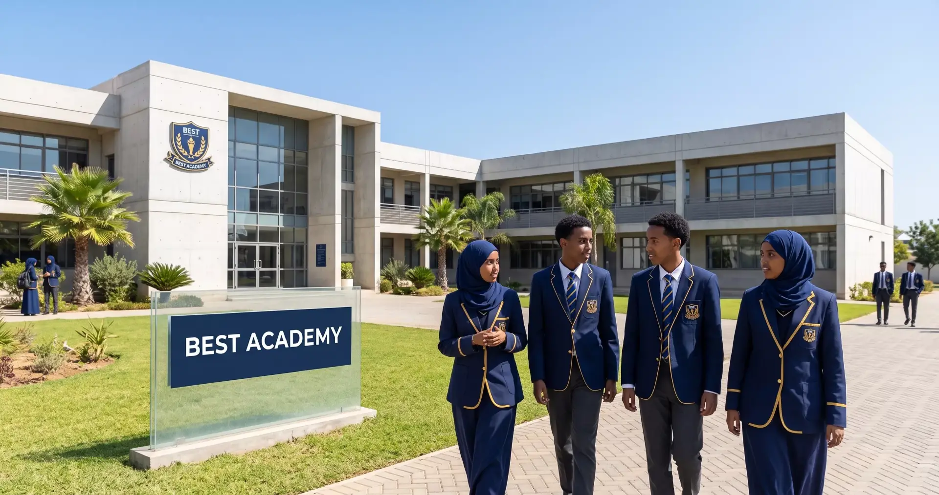 Best Academy campus and students